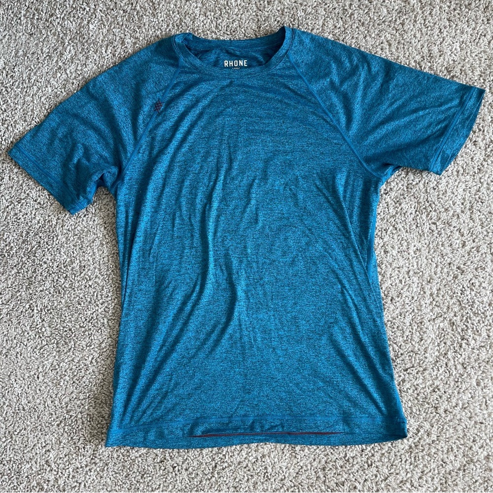 RHONE Heather Stretch Short Sleeve Crew Neck Tee T Shirt